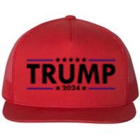 Donald Trump 2024 Raised The Bar Front And Back Flat Bill Trucker Hat