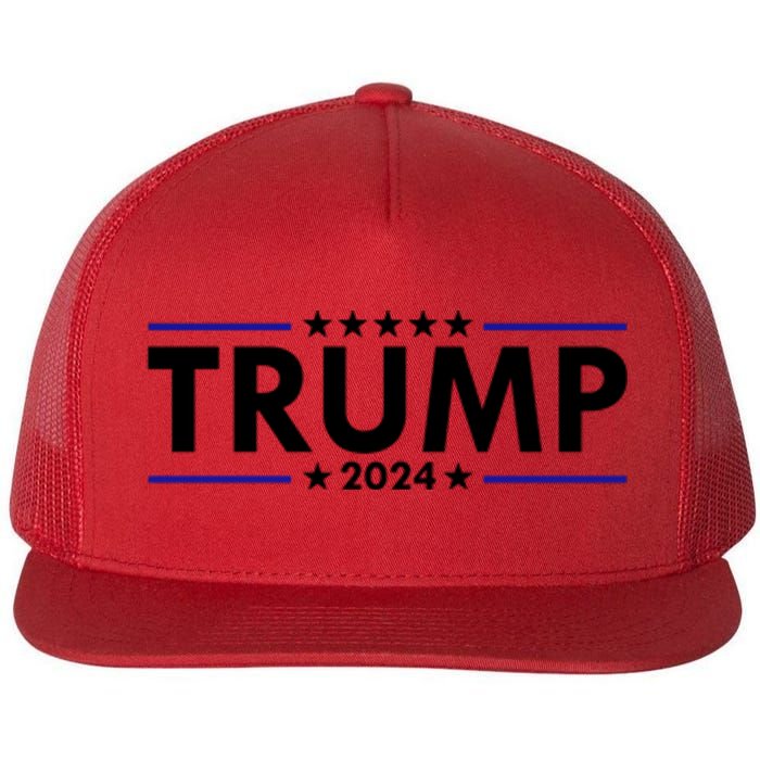 Donald Trump 2024 Raised The Bar Front And Back Flat Bill Trucker Hat