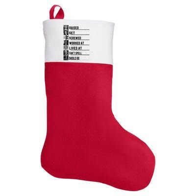 Donald Trump 2024 Raised The Bar Front And Back Felt Holiday Christmas Stocking