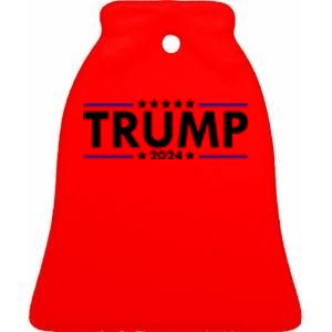 Donald Trump 2024 Raised The Bar Front And Back Ceramic Bell Ornament