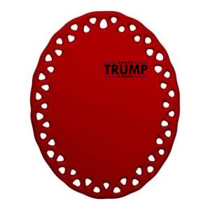 Donald Trump 2024 Raised The Bar Front And Back Ceramic Oval Ornament