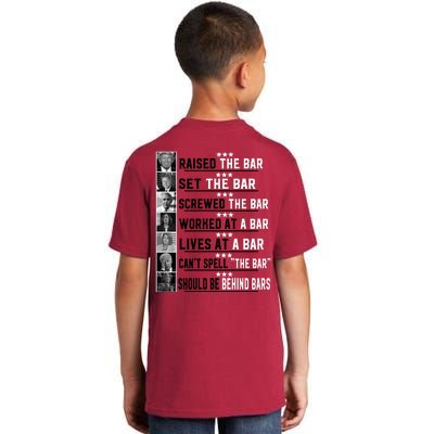 Donald Trump 2024 Raised The Bar Front And Back Kids T-Shirt