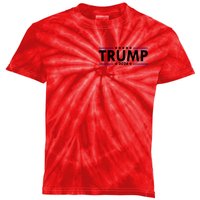 Donald Trump 2024 Raised The Bar Front And Back Kids Tie-Dye T-Shirt