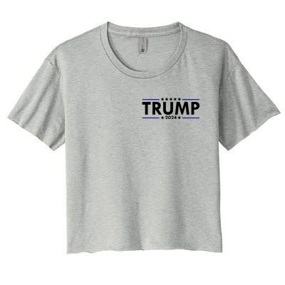 Donald Trump 2024 Raised The Bar Front And Back Women's Crop Top Tee