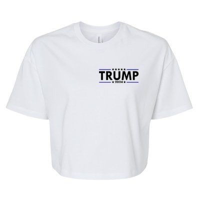 Donald Trump 2024 Raised The Bar Front And Back Bella+Canvas Jersey Crop Tee