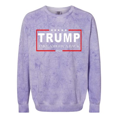 Donald Trump 2024 Take America Back USA United States Colorblast Crewneck Sweatshirt