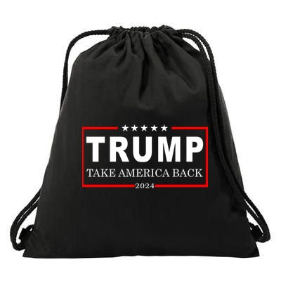 Donald Trump 2024 Take America Back USA United States Drawstring Bag
