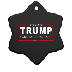 Donald Trump 2024 Take America Back USA United States Ceramic Star Ornament