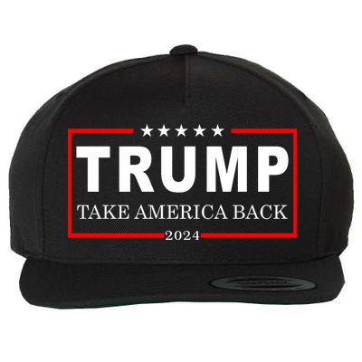 Donald Trump 2024 Take America Back USA United States Wool Snapback Cap