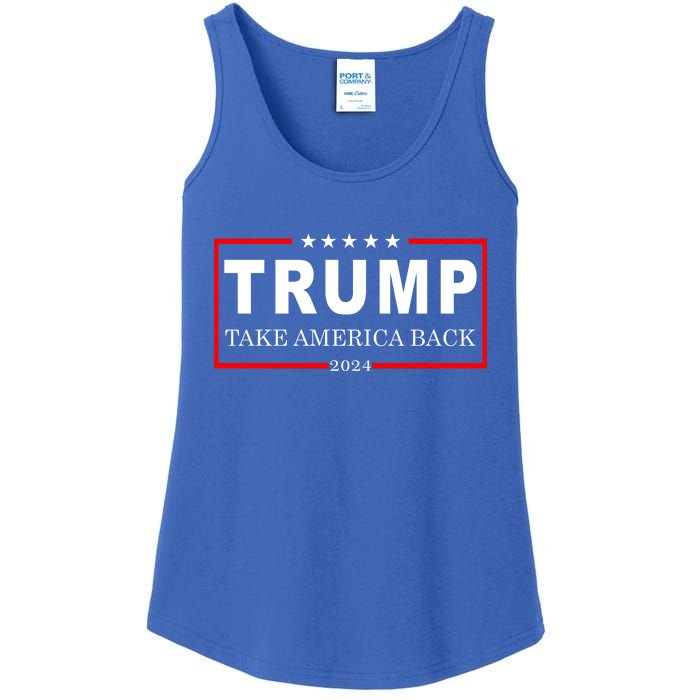 Donald Trump 2024 Take America Back USA United States Ladies Essential Tank