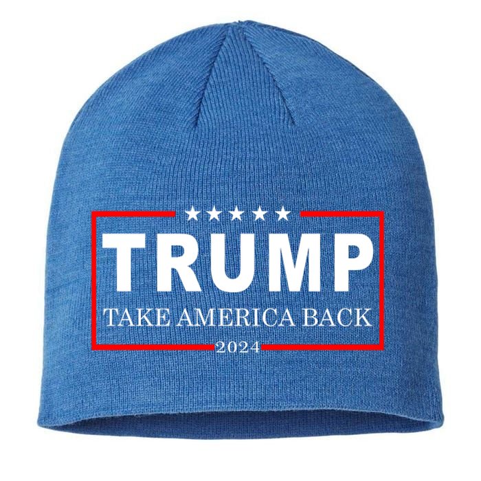 Donald Trump 2024 Take America Back USA United States Sustainable Beanie