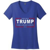 Donald Trump 2024 Take America Back USA United States Women's V-Neck T-Shirt