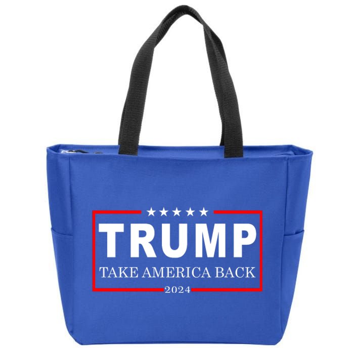 Donald Trump 2024 Take America Back USA United States Zip Tote Bag