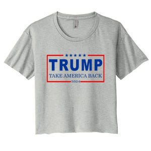 Donald Trump 2024 Take America Back USA United States Women's Crop Top Tee