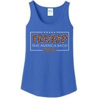 Donald Trump 2024 Gift Take America Back Leopard Print Gift Women Ladies Essential Tank