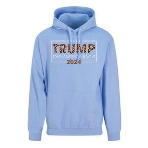 Donald Trump 2024 Gift Take America Back Leopard Print Gift Women Unisex Surf Hoodie