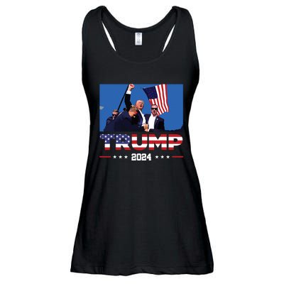 Donald Trump 2024 Survived Shot At Election Rally Ladies Essential Flowy Tank