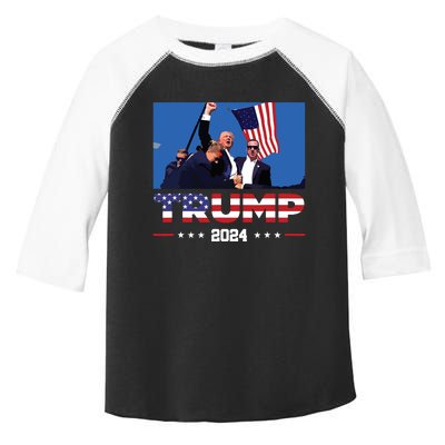 Donald Trump 2024 Survived Shot At Election Rally Toddler Fine Jersey T-Shirt