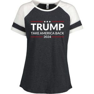 Donald Trump 2024 Take America Back USA United States Enza Ladies Jersey Colorblock Tee