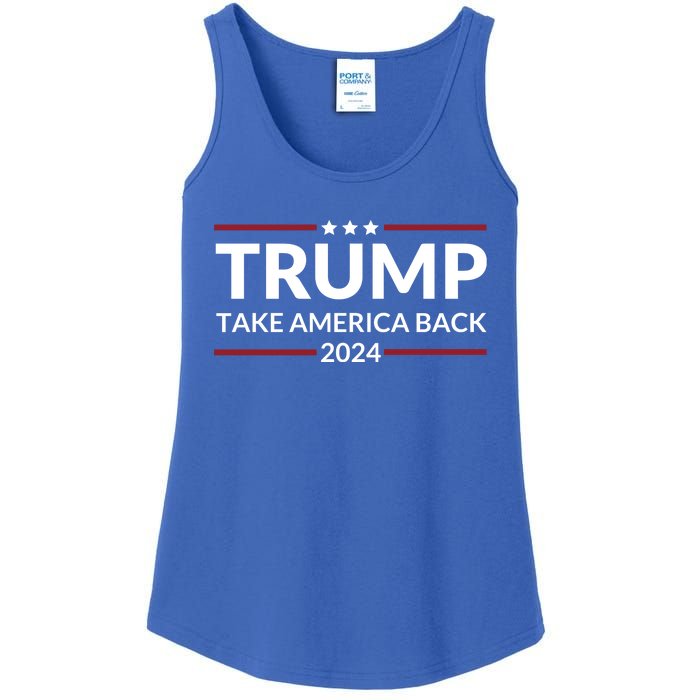 Donald Trump 2024 Take America Back USA United States Ladies Essential Tank