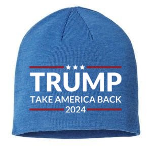 Donald Trump 2024 Take America Back USA United States Sustainable Beanie