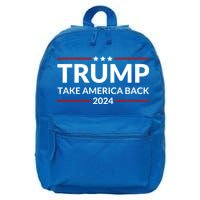 Donald Trump 2024 Take America Back USA United States 16 in Basic Backpack