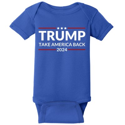 Donald Trump 2024 Take America Back USA United States Baby Bodysuit