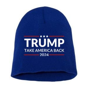 Donald Trump 2024 Take America Back USA United States Short Acrylic Beanie