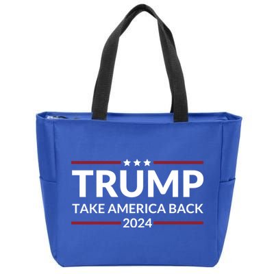 Donald Trump 2024 Take America Back USA United States Zip Tote Bag