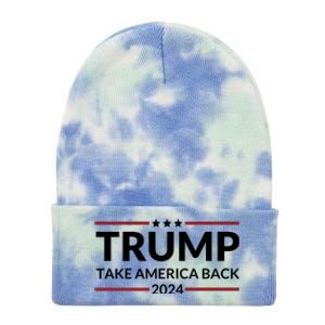 Donald Trump 2024 Take America Back USA United States Tie Dye 12in Knit Beanie