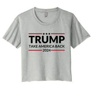 Donald Trump 2024 Take America Back USA United States Women's Crop Top Tee