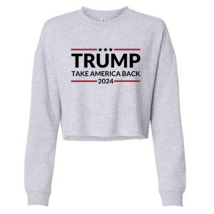 Donald Trump 2024 Take America Back USA United States Cropped Pullover Crew