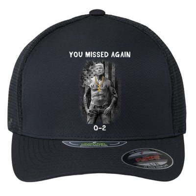 Donald Trump 2024 Missed Me Funny Conservative Flexfit Unipanel Trucker Cap