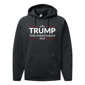 Donald Trump 2024 Take America Back USA United States Performance Fleece Hoodie