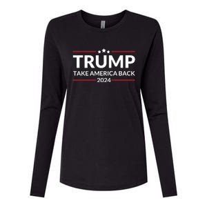 Donald Trump 2024 Take America Back USA United States Womens Cotton Relaxed Long Sleeve T-Shirt