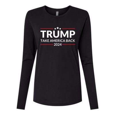 Donald Trump 2024 Take America Back USA United States Womens Cotton Relaxed Long Sleeve T-Shirt