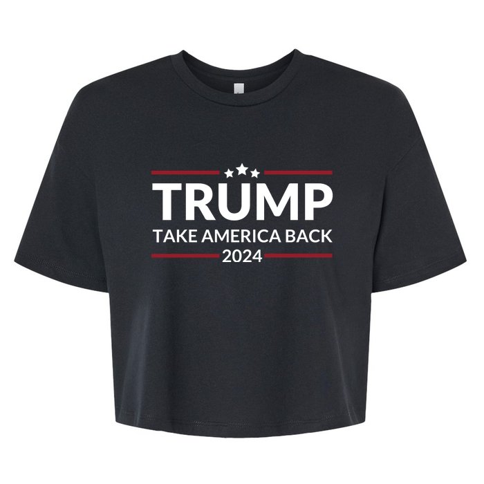 Donald Trump 2024 Take America Back USA United States Bella+Canvas Jersey Crop Tee