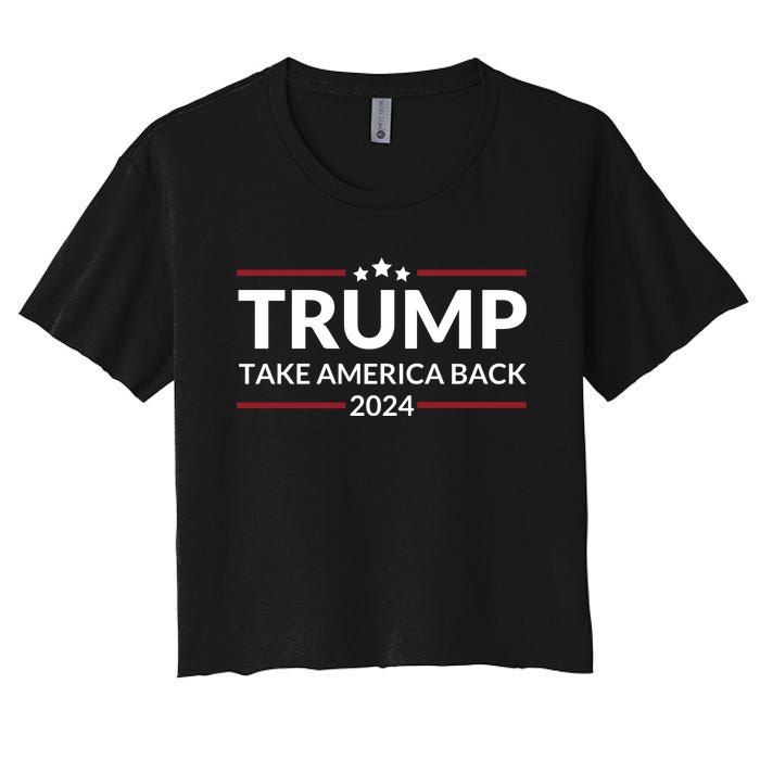 Donald Trump 2024 Take America Back USA United States Women's Crop Top Tee