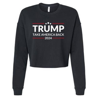 Donald Trump 2024 Take America Back USA United States Cropped Pullover Crew