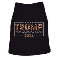 Donald Trump 2024 Take America Back Leopard Print Gift Doggie Tank