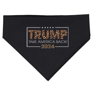 Donald Trump 2024 Take America Back Leopard Print Gift USA-Made Doggie Bandana