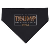 Donald Trump 2024 Take America Back Leopard Print Gift USA-Made Doggie Bandana