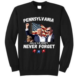 Donald Trump 2024 Election Gifts For Patriotics Butler Pennsylvania Never Forget Sweatshirt