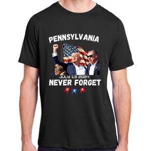 Donald Trump 2024 Election Gifts For Patriotics Butler Pennsylvania Never Forget Adult ChromaSoft Performance T-Shirt