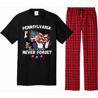 Donald Trump 2024 Election Gifts For Patriotics Butler Pennsylvania Never Forget Pajama Set