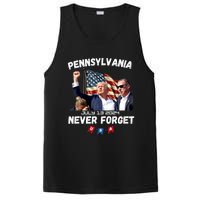 Donald Trump 2024 Election Gifts For Patriotics Butler Pennsylvania Never Forget PosiCharge Competitor Tank