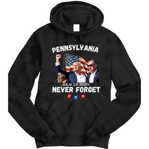 Donald Trump 2024 Election Gifts For Patriotics Butler Pennsylvania Never Forget Tie Dye Hoodie