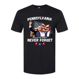 Donald Trump 2024 Election Gifts For Patriotics Butler Pennsylvania Never Forget Softstyle CVC T-Shirt