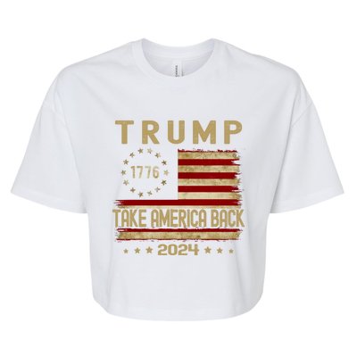 Donald Trump 2024 Take America Back Election The Return Funny Gift Bella+Canvas Jersey Crop Tee