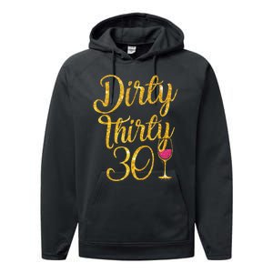 Dirty Thirty 30 Years Old 30th Birthday Party Gift Ideas Tank Top Performance Fleece Hoodie